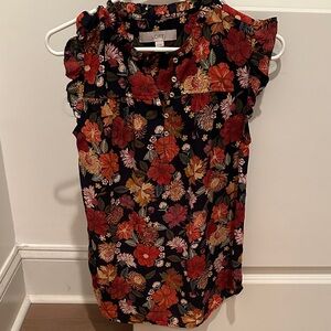 Loft Flutter Sleeveless Blouse XS